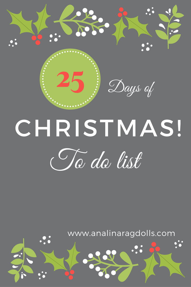 25 days of christmas to do list 